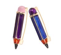 FRCOLOR 2 Pièces Broche Crayon en Émail Alliage pour Enseignante, Rentrée | Clasp de Sécurité Standard, Motif Éducatif Mignon, Couleurs Lumineuses