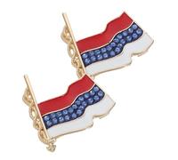 FRCOLOR 2 pièces Broche Drapeau Russe Épingle et Résistant Décoloration Accessoire Costume et Chapeau pour Événements Formels et Usage Quotidien