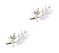 FRCOLOR 2 Pièces Broche plaquée or décorations épingle faire la fête mode femme Broche s pour les vêtements bijoux s pour les femmes de dames cuivre