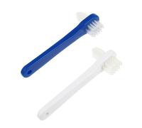 FRCOLOR 2 Pièces brosse à fausses dents fausse dent brosse de nettoyage pour prothèses dentaires -dent moulable para faux brosse à dents de maternité produit brosse à dents double face