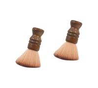 FRCOLOR 2 Pièces Brosse à Poils Brosse à Ongles Blaireau Brosse En Mousse Plumeau Brosse Sèche-cheveux Brosse à Cheveux Pinceau De Maquillage Brosse De Cou De Barbier Bambou