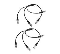 FRCOLOR 2 Pièces Câble Audio Xlr Répartiteur vers Noir Cordon Micro Équilibré pour Studio Enregistrement et Événements Direct