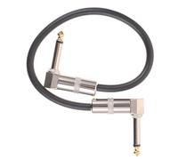 FRCOLOR 2 pièces Câble Patch pour Pédale Effet Guitare et Basse Connecteur Carré Argenté Cordon Audio et Compatible Effet Électrique et Instruments Musicaux