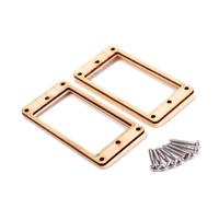 FRCOLOR 2 pièces Cadre de Pick-up Humbucker Double Bobine Bois Érable et Plastique avec Vis Anneau de Montage pour Guitare Électrique Modèle Doré