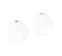 FRCOLOR 2 Pièces Casque De Fête De Thé Casque De Mariage Fascinateurs Pour Les Mariages Femmes Voile Élégant Casque Bandeaux Bandeau Dames Chapeau Mariée Pince À Cheveux Fascinateurs Pour