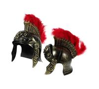 FRCOLOR 2 Pièces Casque de Soldat Romain avec et Motif Lion Doré Casque Médiéval Plastique pour Costume Ancien Fête et Jeu de Rôle