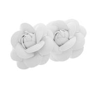 FRCOLOR 2 Pièces Clips de Chaussures Cuir Synthétique Détachables Forme de Fleur pour Talons Sandales et Bottes Accessoires Décoratifs Élégants pour Événements Spéciaux