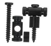 FRCOLOR 2 pièces Cordes pour Guitare Électrique à Fond Haut Retenue Stable des Cordes Fer Noires Faciles à Installer pour Maintien Sonore