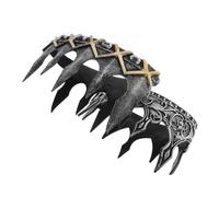 FRCOLOR 2 Pièces Couronne De Roi Vintage Diadème De Prince Roi Cosplay Couronne Pour Couronne De Roi Royal Couronne De Performance Sur Scène Dark Grey Unité Centrale