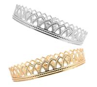 FRCOLOR 2 pièces Couronne Vintage pour Homme et Garçon Accessoire Royal pour Fête Anniversaire Bal Costume Cosplay Style Européen Lot de Couronnes Prince et Roi