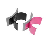 FRCOLOR 2 Pièces Coussin de Repose Main U Silicone pour Manucure de Noir Rose Support de Poignet Portable Lavable et Durable pour Art des Ongles Accessoire Indispensable pour Salon de