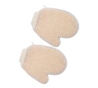 FRCOLOR 2 Pièces De Bain Avec Boue Éponges De Bain Pour La Bain Exfoliant Super Doux Brosse Corporelle Pour La Laveur De Avec Long Manche Éponge Composite Beige