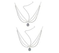 FRCOLOR 2 Pièces De Tiare Bandeau Cheveux Coiffes En Cristal Bandeau Frontal Bijoux De De Tête Pour Les Femmes De Tête De Mariée Bijoux De Tête