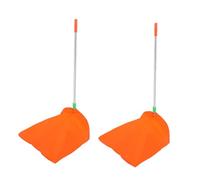 FRCOLOR 2 Pièces Dustpan Upright Aluminium Lightweight Foldable Windproof Trash Bag Holder for Outdoor Garden Cleaning