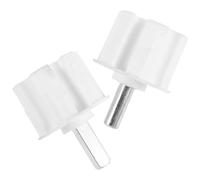 FRCOLOR 2 Pièces Embout de Store Rétractable Carré et Rond en Plastique et Fer, Accessoire Polyvalent Anti-Corrosion pour Pare-Soleil Extérieur et Balcon