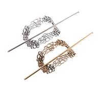 FRCOLOR 2 Pièces Épingle à Cheveux Accessoires Petites Pinces à Cheveux Bijoux Diapositives De Peigne à Cheveux Pinces à Cheveux Banane Cheveux Satinés Pinces Crocodiles Alliage De Zinc