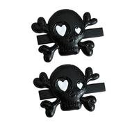 FRCOLOR 2 Pièces épingle à cheveux Accessoires pour cheveux d'Halloween Barrette cordon haloween hallowen pince cheveux pince à cheveux squelette pince à cheveux style punk plastique Black