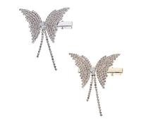 FRCOLOR 2 Pièces épingle à cheveux arcs de cheveux de filles strass Éclat scintillant bling hairpin hair clip chignon hair pin accessoire de décoration de cheveux pinces à cheveux fille