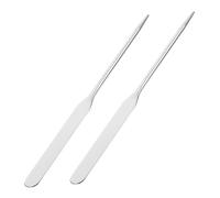 FRCOLOR 2 Pièces Grattoir à Palette Spatule De Dépotage Spatule En Métal Mélange De Fond De Teint D'art D'ongle Tige D'agitation Nail Art Corée Du Sud Double Tête Acier Inoxydable