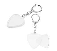 FRCOLOR 2 Pièces Guitar Plectrum Holder Box Transparent with Keyring Portable Pick Storage Case for Musicians High-Transparency Organizer for Protection and Display