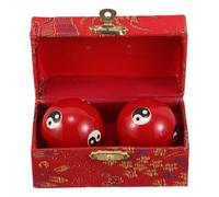 FRCOLOR 2 Pièces Handball De Remise En Forme Balles De Massage De Remise En Forme Handball En Métal Boule De Métal Balles D'exercice Pour Les Mains Chinoises Ballon D'exercice Le Fer Rouge