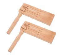 FRCOLOR 2 Pièces Instruments Bois à Crécelle Traditionnelle Jouets Sonores Tournants pour Garçon Fille Râcleur Portable Ergonomique pour Fêtes Événements Actifs et Éveil Musical