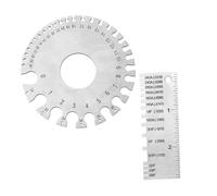 FRCOLOR 2 pièces Jauge Épaisseur Inoxydable pour Fil Rond et Tôles Mesure Précise pour Soudage et Contrôle Câble Acier