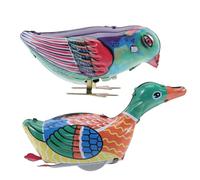 FRCOLOR 2 pièces Jouets à Remonter pour Garçon Fille de Pies Canards Jouets Mécaniques Amusants et Sûrs pour Décoration et Jeux Famille