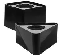 FRCOLOR 2 pièces Lot Logos Microphone Abs Triangle et Carré pour Interview Portable et Compact pour Réunions Ktv et Conférences