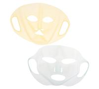 FRCOLOR 2 pièces Lot Masques Réutilisables Silicone Cache-feuille Visage Ajusté Contour Amélioration Hydratation et Absorption pour Soins Peau