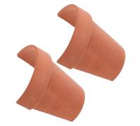 Frcolor 2 PièCes Maison Cachette pour Tortue en Terre Cuite Argile Abri Durable pour Petit Reptile Aquarium DéCoration Grotte De