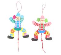 FRCOLOR 2 pièces Marionnette Clown Bois à Ficelle Décoratif Réutilisable pour et Garçon Fille Marionnettes Main Créatives pour Fêtes et Décoration Couleur Aléatoire Couleur Aléatoire
