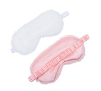 FRCOLOR 2 pièces Masque de Sommeil Peluche Masque Nuit Occultant Doux et Confortable et Filles pour Voyage Sieste et Profond