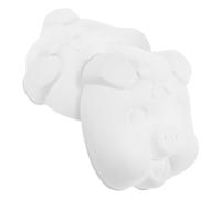 FRCOLOR 2 Pièces Masques Animaux Blancs à Décorer pour Garçon Fille Masques DIY Non Peints pour Carnaval Fête Anniversaire Halloween Activité Créative Manuelle