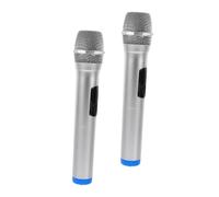 FRCOLOR 2 Pièces Microphone Factice Plastique pour Garçon Fille de Scène Accessoire de Cosplay et Fête pour Simulations de Chant et Interviews