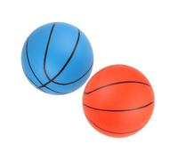 FRCOLOR 2 pièces Mini Basketball pour Garçon Fille Orange Bleu Balle Rebondissante Caoutchouc Jeu Intérieur pour Bureau et Maison Cadeau Anniversaire Garçon Fille