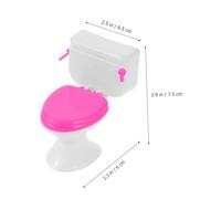 FRCOLOR 2 pièces Mini Toilet Toy Set for Pretend Play Plastic Educational Children House Furniture Accessories Rounded Edges Safe for Couleur Aléatoire Couleur Aléatoire
