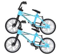 FRCOLOR 2 pièces Miniature Bicycle Set with Brakes Realistic Tiny Bike Model for Dollhouse Decoration and Mini House Accessories