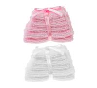 FRCOLOR 2 Pièces Miniature Dollhouse Towels Set Soft Tiny Bath Towels for Bathroom Decoration Compatible with Various Dollhouse Styles and