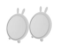 FRCOLOR 2 Pièces Miroir de Maquillage Table avec Support Stable Compact et pour Chambre Coiffeuse Bureau et Voyage Design Mignon