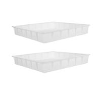 FRCOLOR 2 Pièces Moule à Pavés en Béton pour Gazon, Moule à Pavés de Jardin, PP Blanc, Démoulage Facile, Dalles Uniformes et Précises, pour Cours et Chemins
