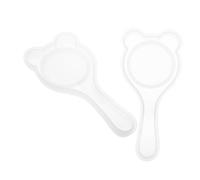 FRCOLOR 2 Pièces Moules Silicone pour Brosse à Cheveux Oreilles Ours Lot de Réutilisables pour Diy Fabrication de Peignes Résine Époxy Outils de Création