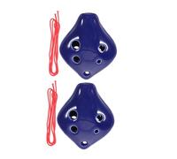 FRCOLOR 2 pièces Ocarina Céramique pour Adultes Instrument Musical Portable avec Lanière Adapté Débutants et Joueurs Expérimentés Performances et Plein Air Lot