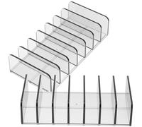 FRCOLOR 2 pièces Organisateur Transparent pour Palettes de Maquillage Rangement Compact à Compartiments Support Pratique pour Fards à Paupières Organiseur Cosmétiques Résistant et Facile