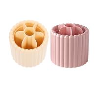 FRCOLOR 2 Pièces Organiseur Rotatif pour Pinceaux et Stylos Boîte de Rangement Multifonctionnelle pour Maquillage et Bureau Accessoire Pratique pour Coiffeuse et Salle de Bain Design