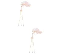 FRCOLOR 2 Pièces Paire accessoires de cheveux pour la accessoires de cheveux pour la mariée accessoire cheveux kimono feminicene Féminin épingle à cheveux barrettes à cheveux blanche