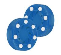 FRCOLOR 2 Pièces Palet de Roller Hockey Professionnel Léger en PP Rond pour Entraînement Quotidien et Extérieur, Réduit la Friction, pour Clubs et Arènes Couleur Aléatoire