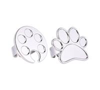 FRCOLOR 2 Pièces Palette De Bagues Vernis à Ongles à Porte-ongles Palettes De Retour Palette De Couleurs De Dessin Outils D'art D'ongle Cosmétique Anneau En Metal