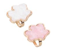 FRCOLOR 2 Pièces Palette de Mélange Ongles Bague Résine Design Unique pour Nail Art Outil Pratique pour Mélanger et Créer des Œuvres Originales
