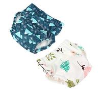 FRCOLOR 2 Pièces Pantalons Apprentissage Lavables Coton Pour Garçon Fille Sous-vêtements Imperméables Protection Fuites